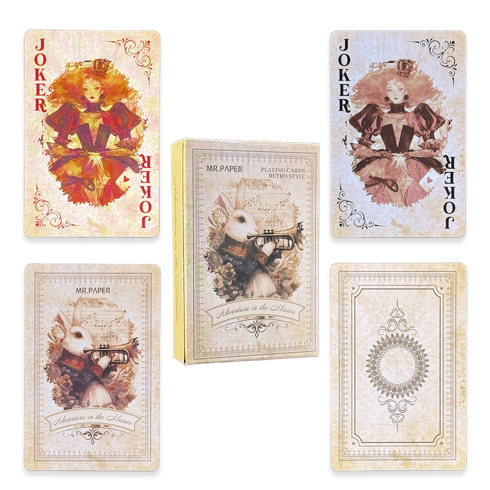 Vintage Collectible Playing Cards - 55Pcs Alice in Wonderland Playing Cards