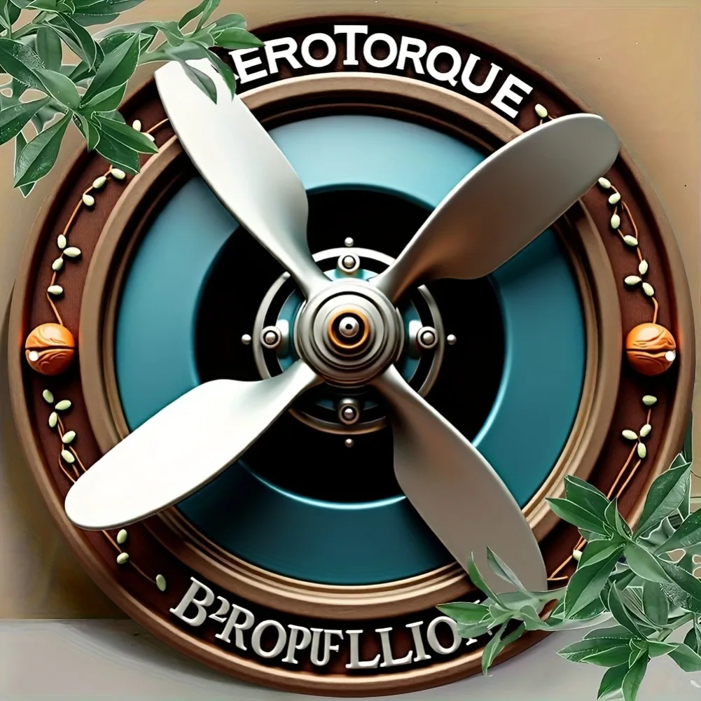 Vintage Collectible Plates - Vintage Airplane Propeller 2D Flat Metal