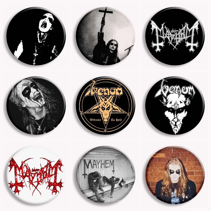 Vintage Collectible Jewelry - Rock Mayhem Band Soft Button Pin
