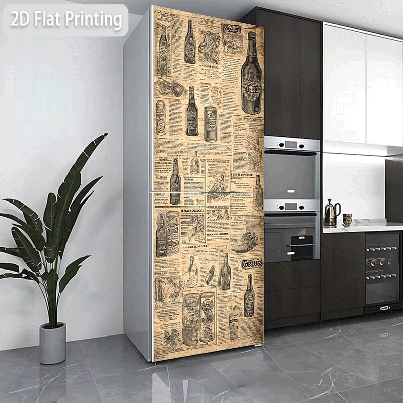 Collectible Vintage Newspapers - Refrigerator Sticker, Refrigerator/Dishwasher Sticker, Vintage Beer