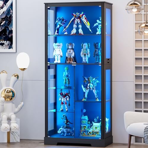 Collectible & Vintage Dolls For Halloween - 71'' Display Cabinet with 5-Tier and