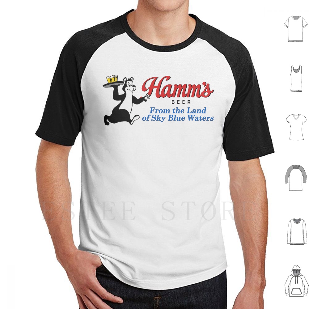 Collectible Vintage T Shirts - Hamm's Beer Bear Design T Shirt