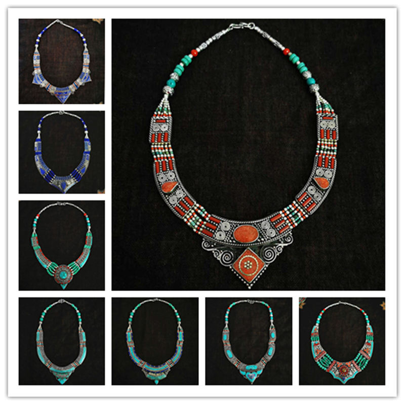Vintage Collectible Jewelry - BOHO Vintage Necklaces Collection Copper Inlaid