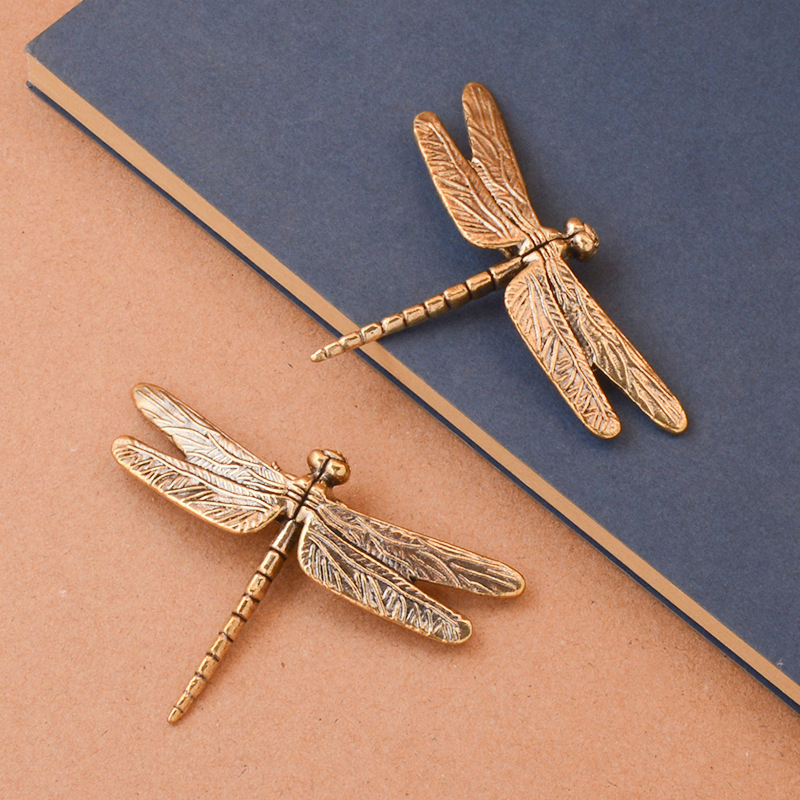 Vintage Collectible Ornaments - New【Vintage Brass Dragonfly Ornament Mini Doll