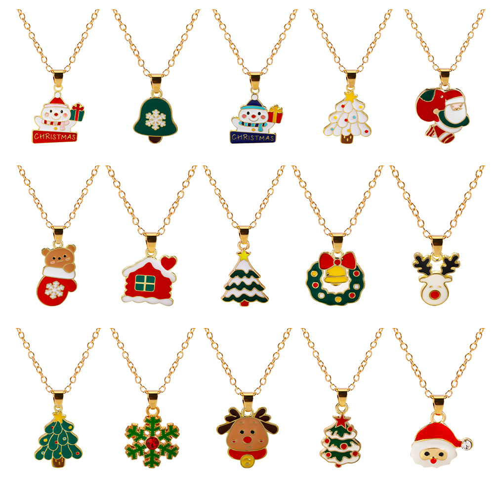 Vintage Collectible Santa - 33 Styles Christmas Collection Necklace Candy