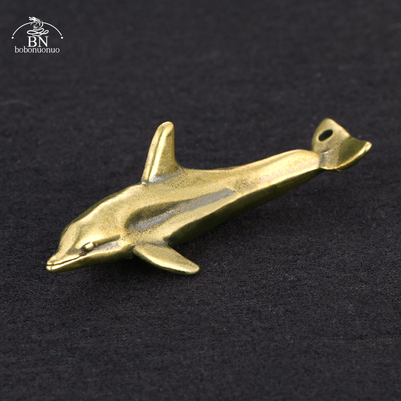 Vintage Collectible Ornaments - Solid Brass Dolphin Ornaments Vintage Sea