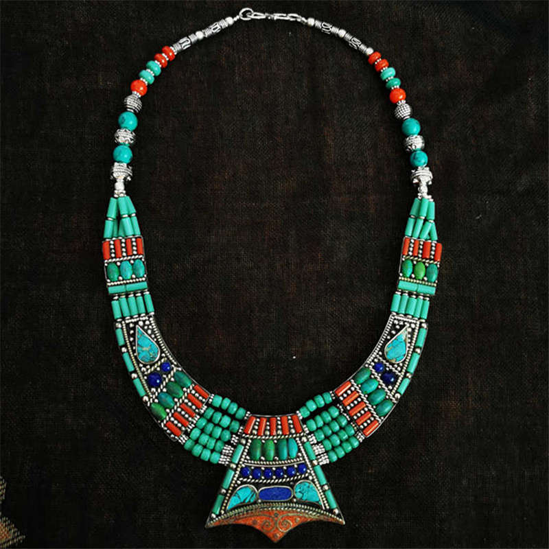 Vintage Collectible Jewelry - BOHO Vintage Necklaces Collection Copper Inlaid