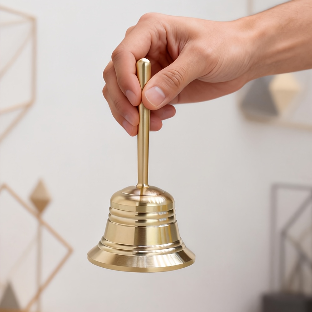 Vintage Collectible Bells - Brass Hand Crank Bell Retro Decorative