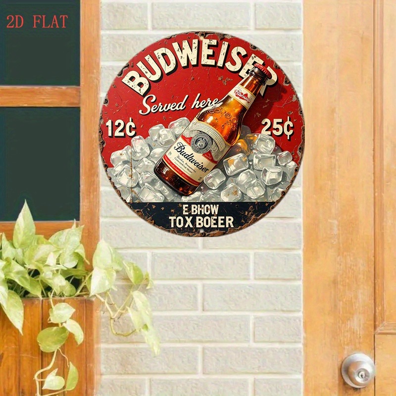 1pc Vintage Beer Logo Metal Wa - Vintage Collectible Plates ulasan dan harga
