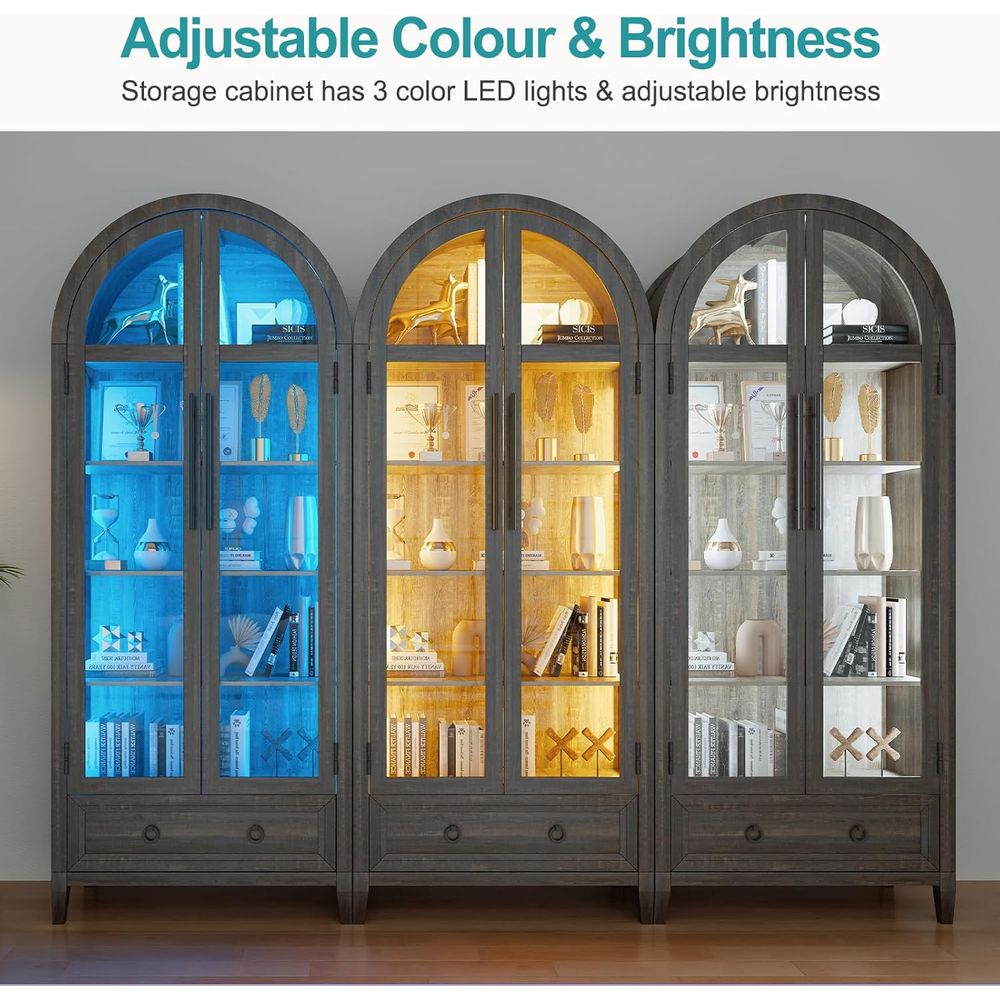 73 Arched Glass Display Cabine - Collectible & Vintage Dolls For Halloween ulasan dan harga