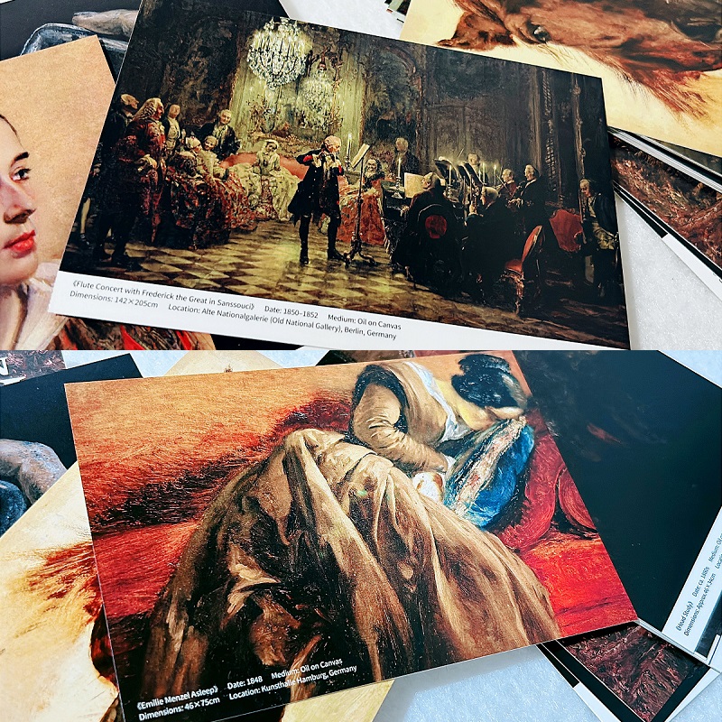 30PCS Adolph Von Menzel Oil Pa - Collectible Vintage Greeting Cards ulasan dan harga