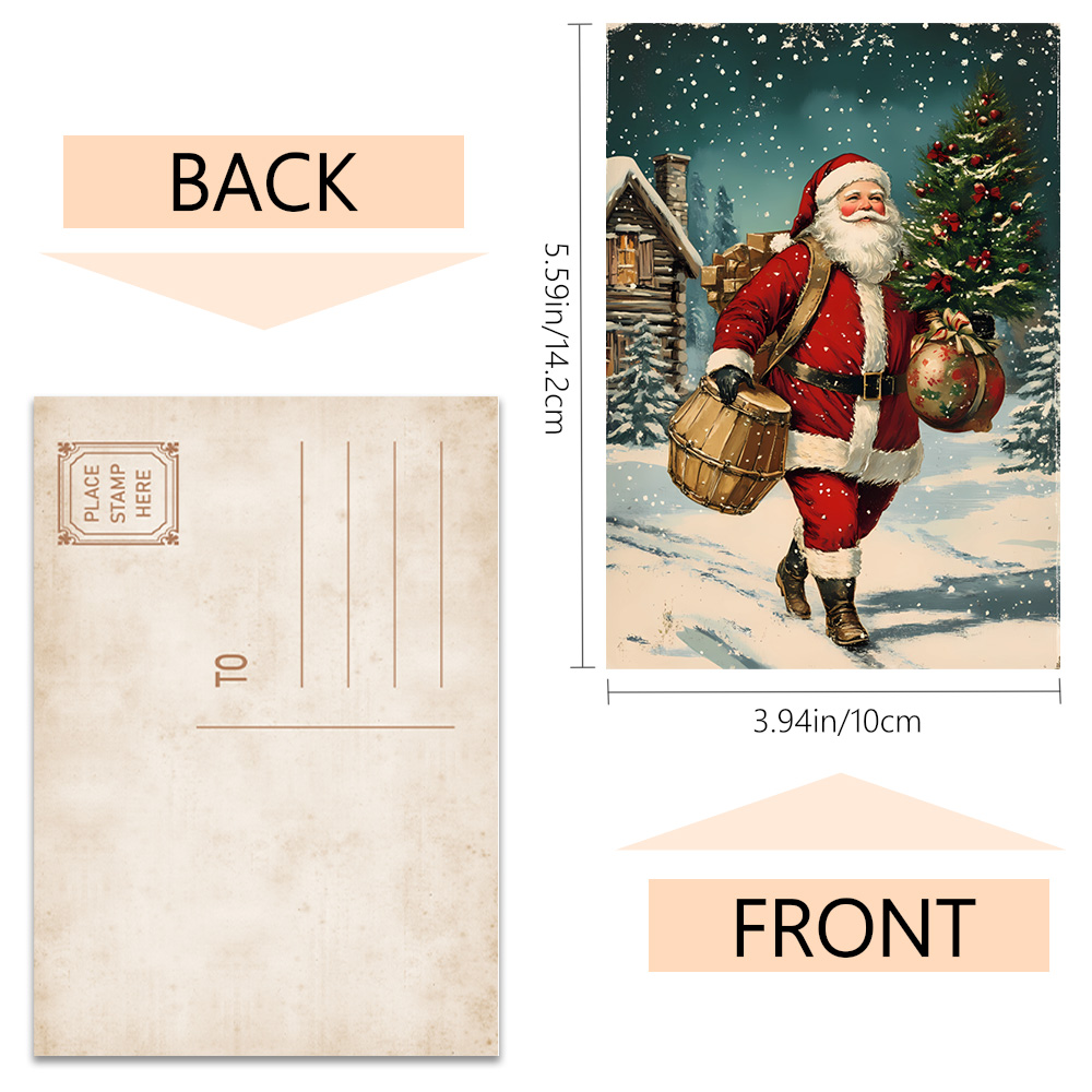 32pcs, vintage Christmas postc - Vintage Collectible Santa ulasan dan harga