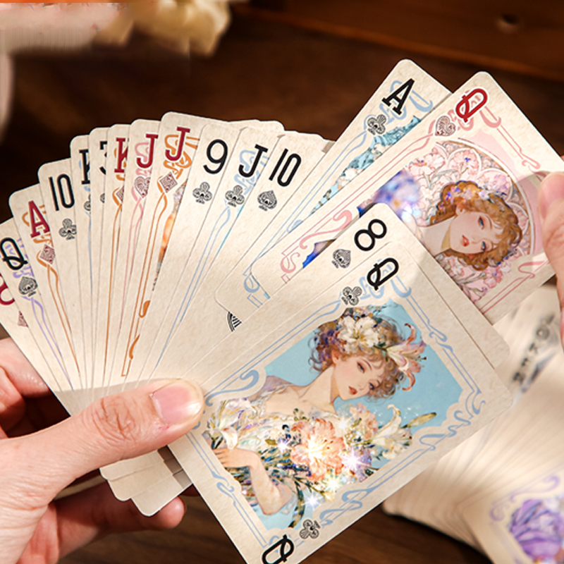 Mr.Paper 55pcs Gilded Flower D - Vintage Collectible Playing Cards ulasan dan harga