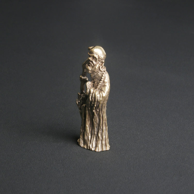 Vintage Brass Zen Master Dharm - Vintage Collectible Ornaments ulasan dan harga
