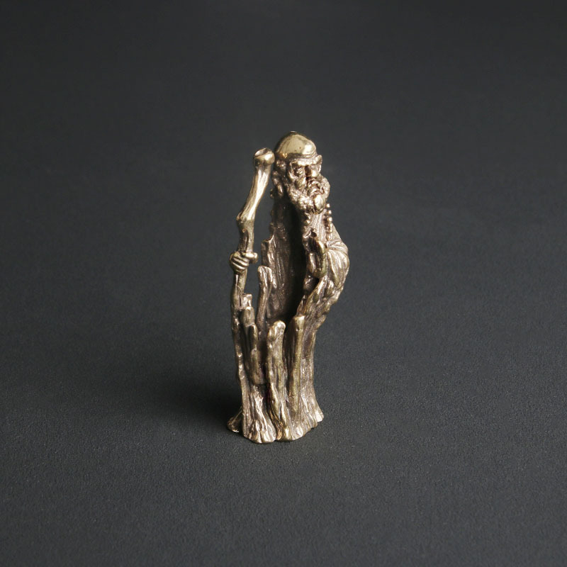 Vintage Brass Zen Master Dharm - Vintage Collectible Ornaments ulasan dan harga