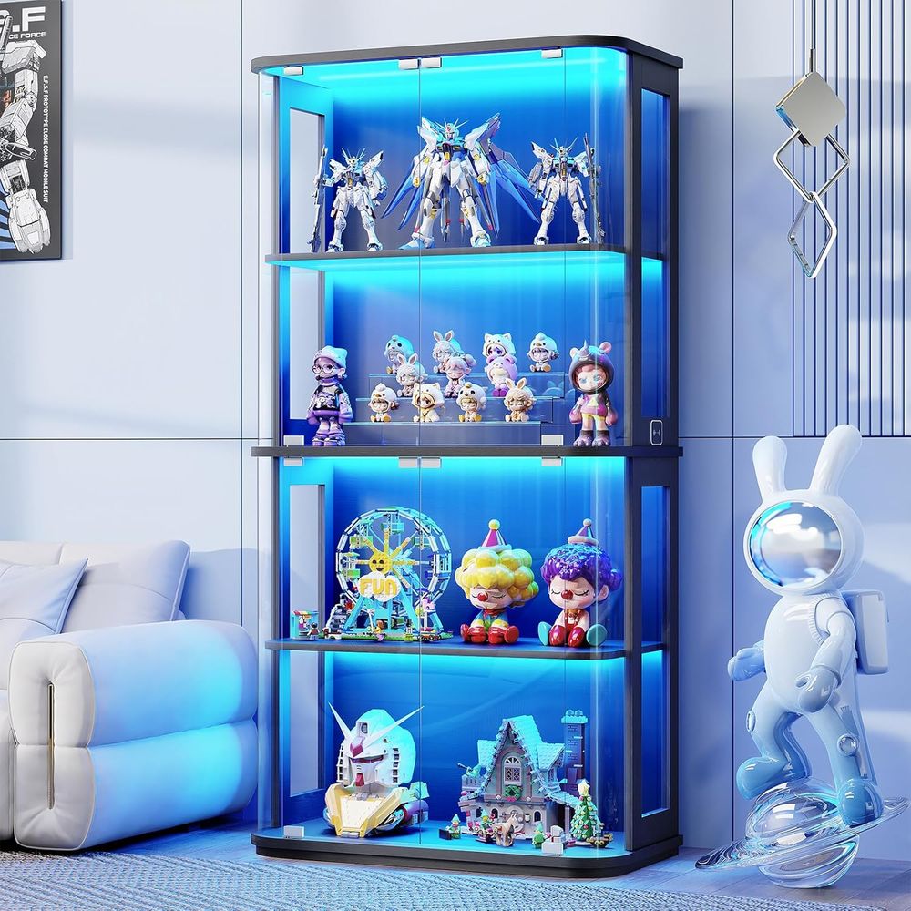 Rounded Display Cabinet with G - Collectible & Vintage Dolls For Halloween ulasan dan harga