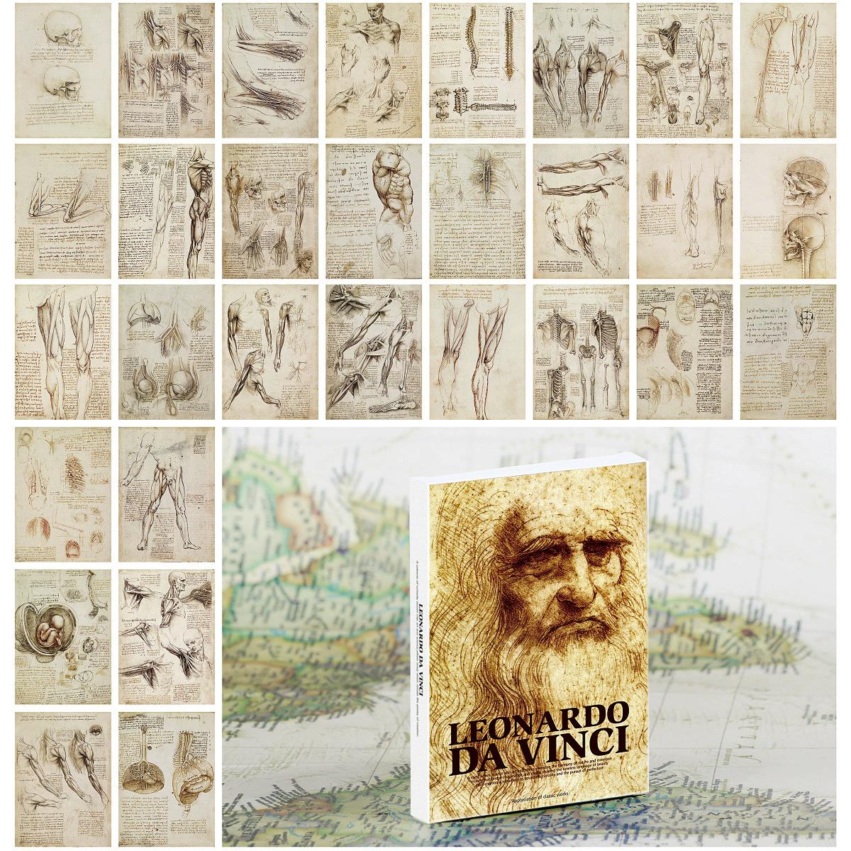 30PCS Classic Leonardo da Vinc - Collectible Vintage Greeting Cards ulasan dan harga