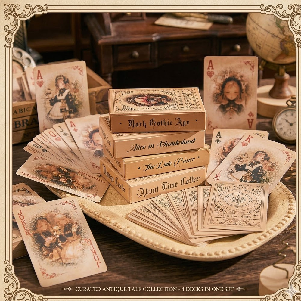 55retro anime girl playing car - Vintage Collectible Playing Cards ulasan dan harga