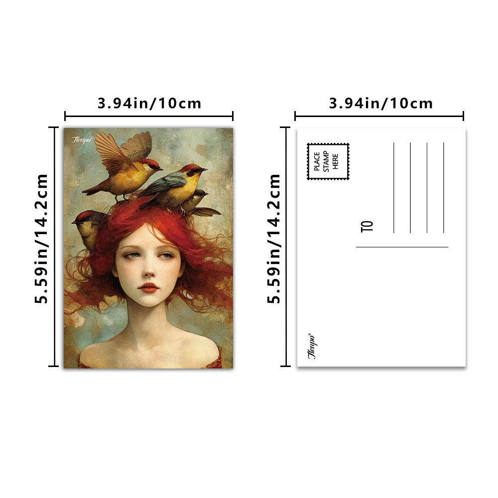 32pcs,Vintage Bird's Nest Head - Collectible Vintage Greeting Cards ulasan dan harga