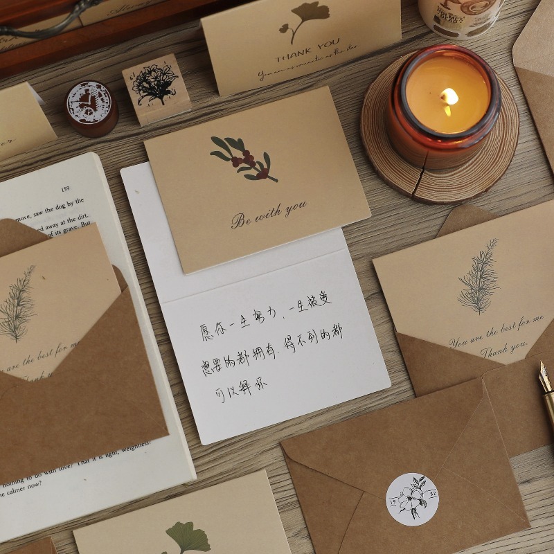 6pcs Set Vintage Plant Oil Pai - Collectible Vintage Greeting Cards ulasan dan harga