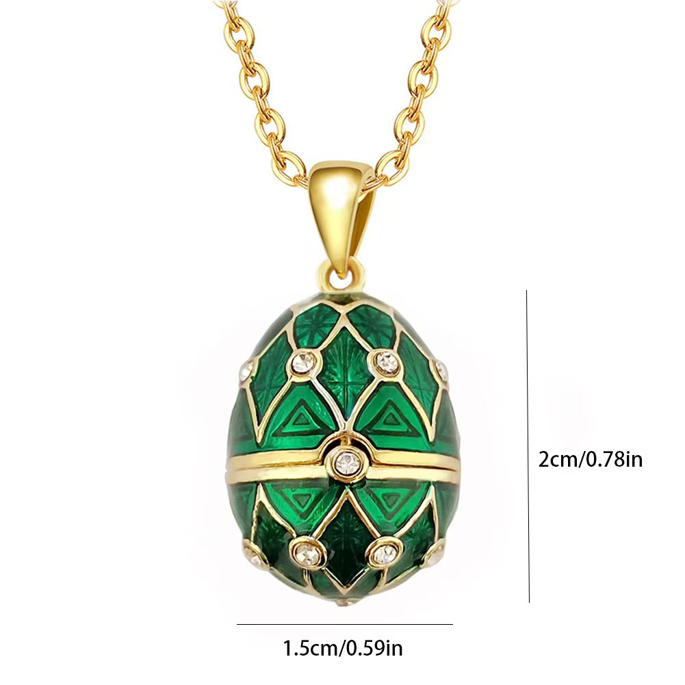 Enamel Faberge Easter Egg Pend - Vintage Collectible Jewelry ulasan dan harga