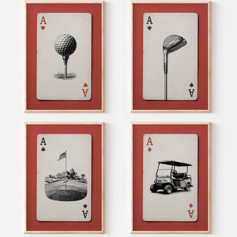 Vintage Golf Playing Cards Pos - Vintage Collectible Playing Cards ulasan dan harga