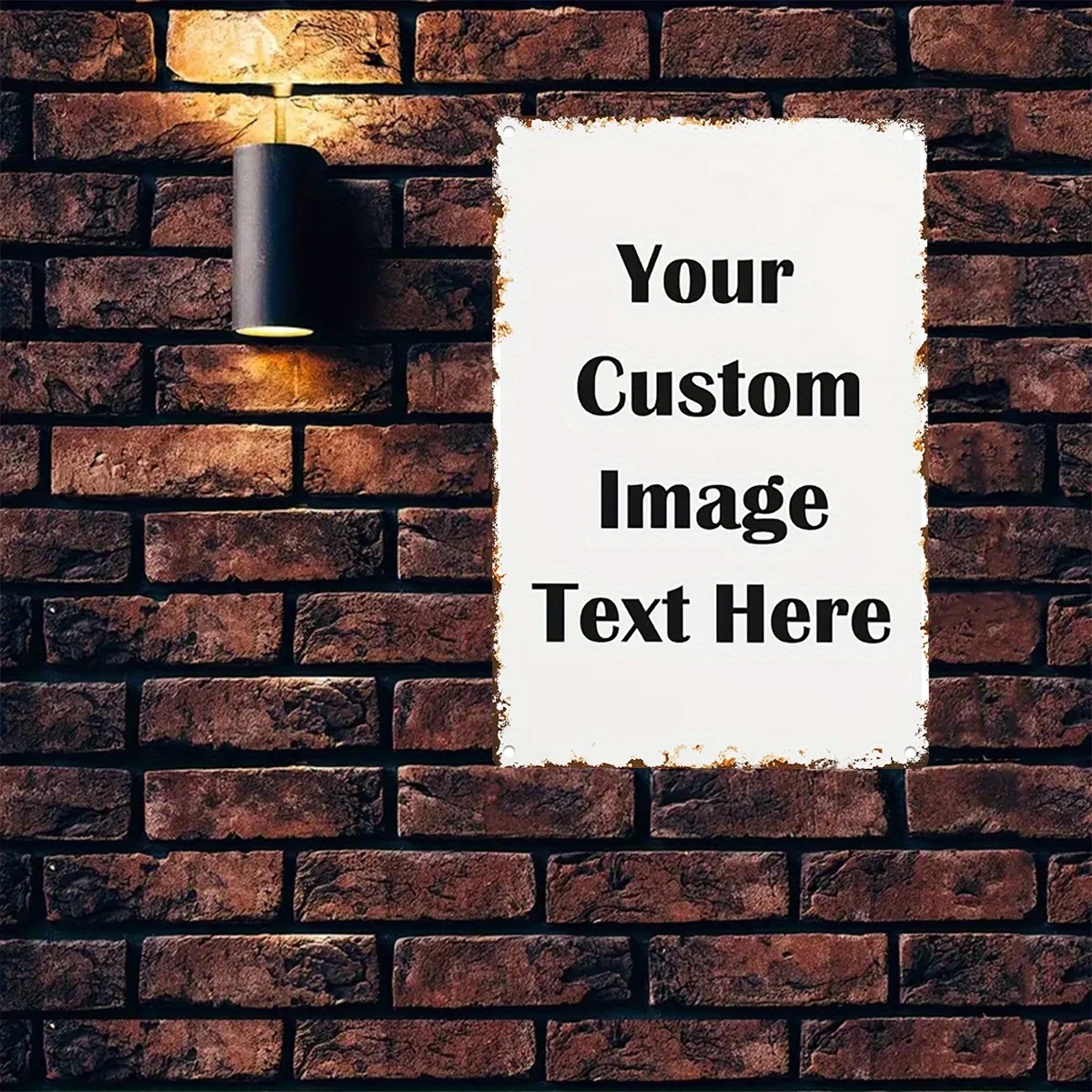 Custom Photo & Text Tin Sign - - Vintage Collectible Plates ulasan dan harga
