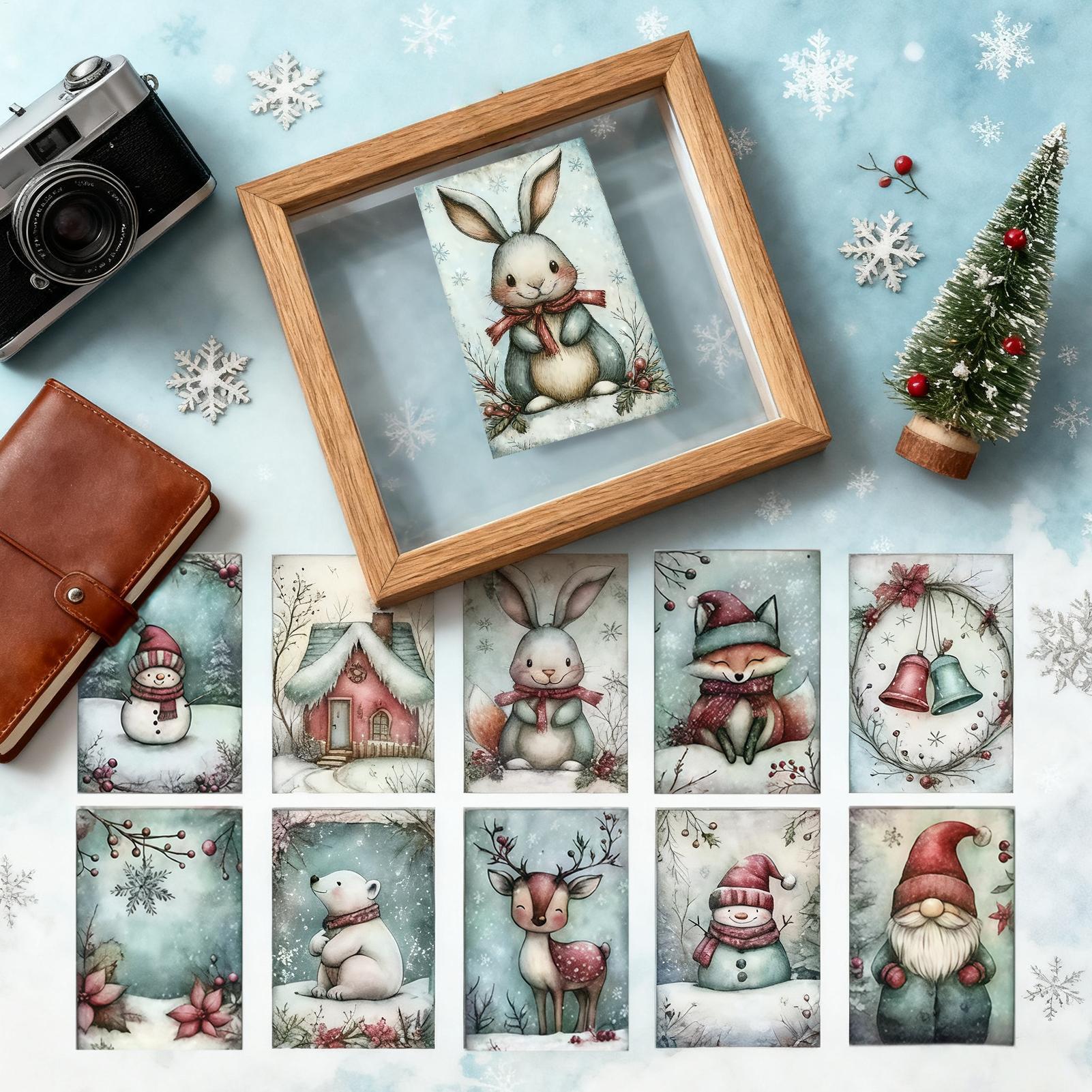 Christmas Greeting Card 20-Pie - Collectible Vintage Greeting Cards ulasan dan harga