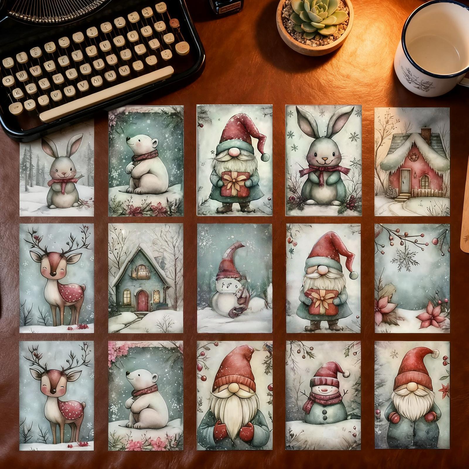 Christmas Greeting Card 20-Pie - Collectible Vintage Greeting Cards ulasan dan harga