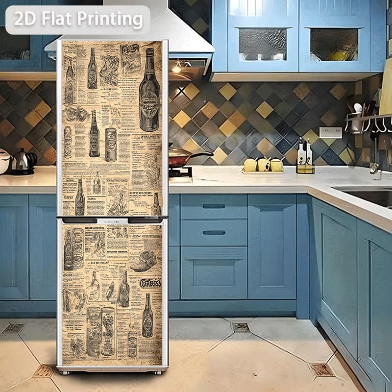 Refrigerator Sticker, Refriger - Collectible Vintage Newspapers ulasan dan harga