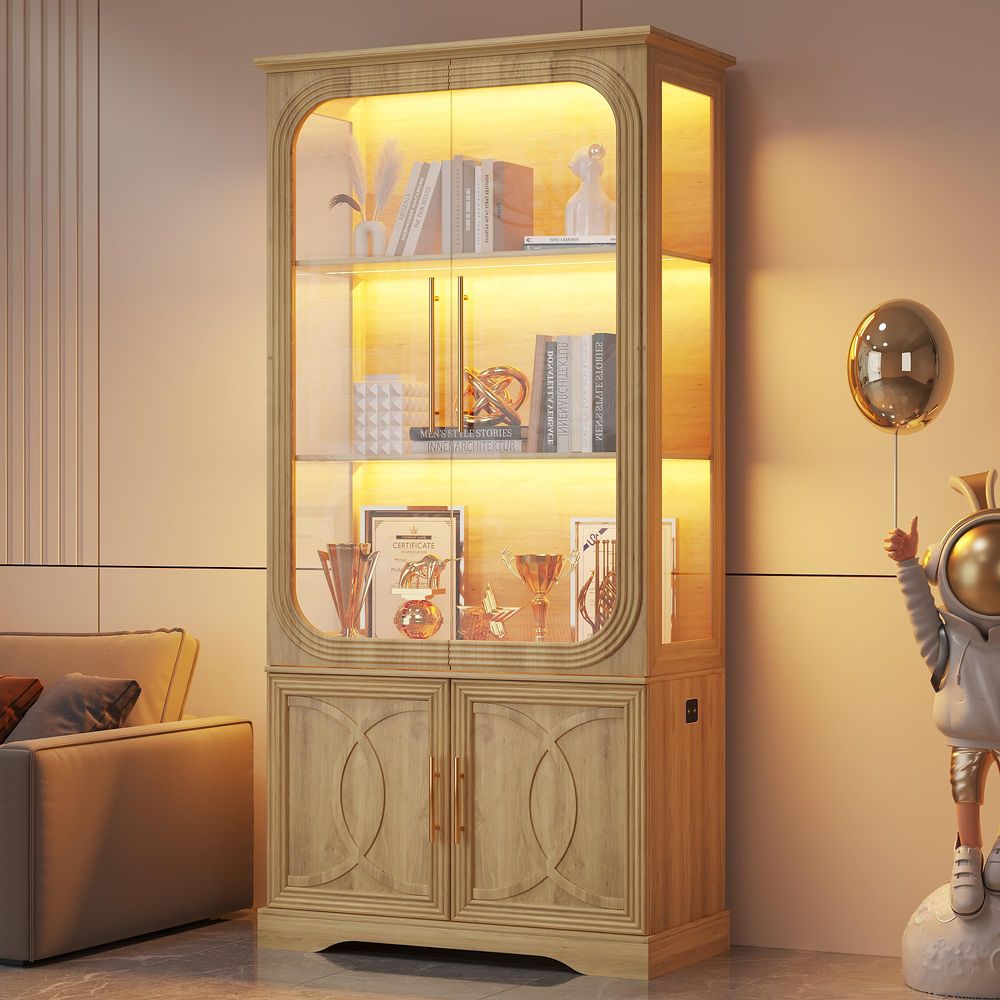 Display Cabinet with Glass Doo - Collectible & Vintage Dolls For Halloween ulasan dan harga