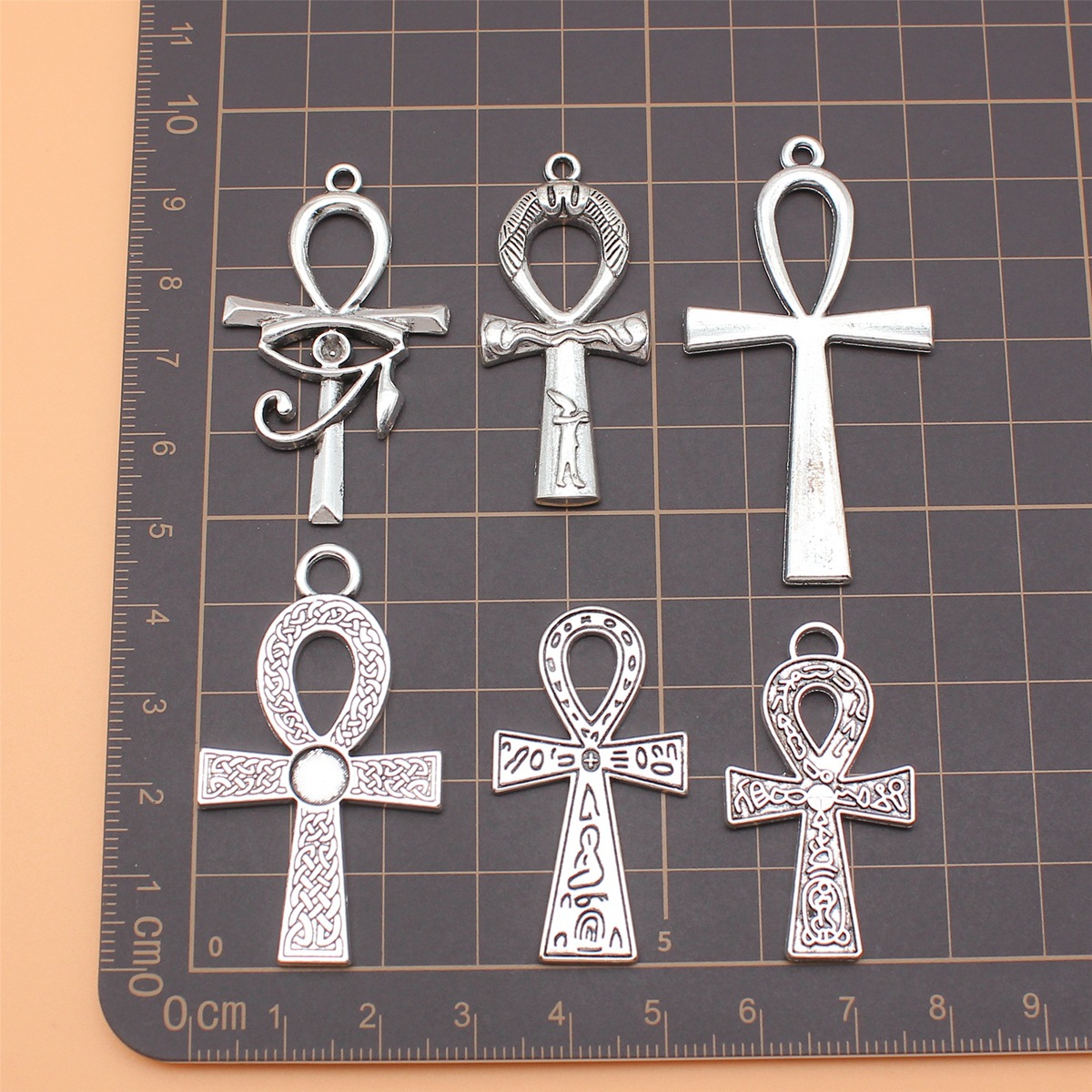 6pcs Antique Silver Color Key  - Vintage Collectible Jewelry ulasan dan harga