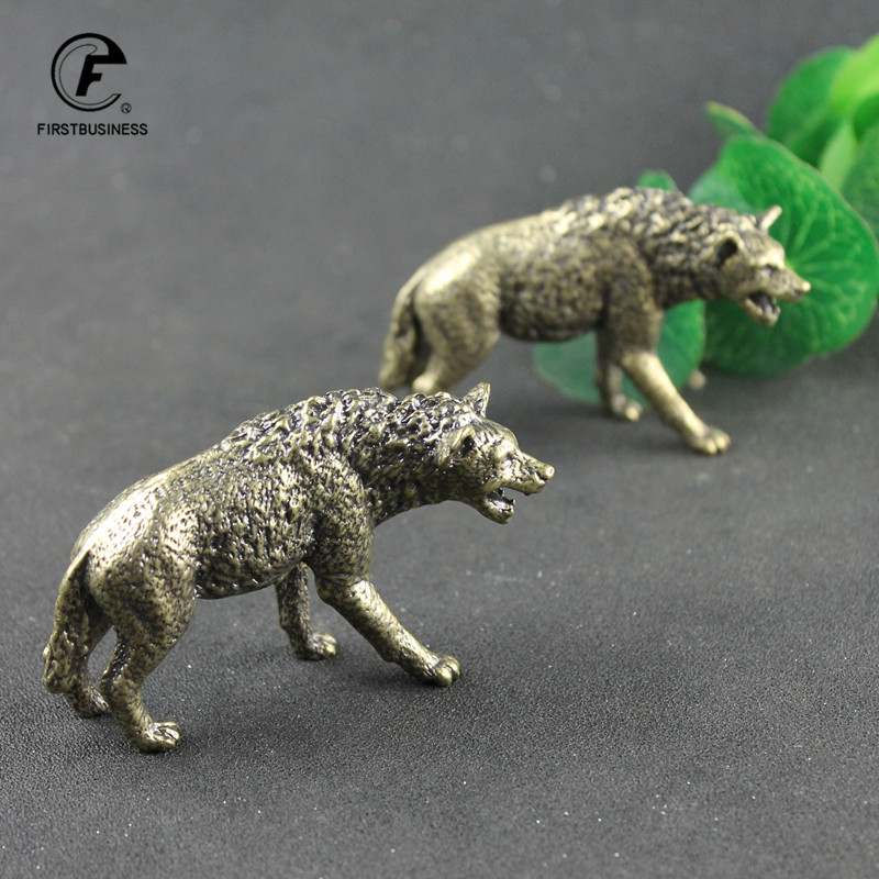 Solid Brass Hyena Figurine Min - Vintage Collectible Ornaments ulasan dan harga