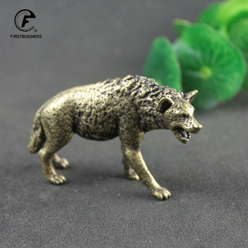 Solid Brass Hyena Figurine Min - Vintage Collectible Ornaments ulasan dan harga