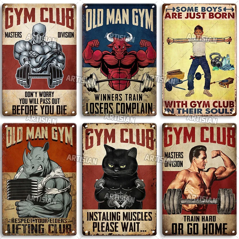 Old Man Gym Club Inspirational - Vintage Collectible Plates ulasan dan harga