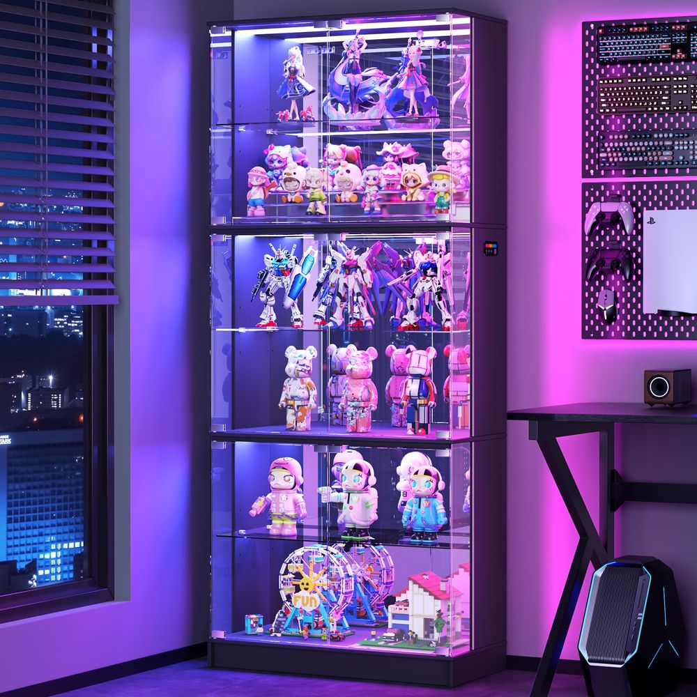 Display Cabinet with Glass Doo - Collectible & Vintage Dolls For Halloween ulasan dan harga