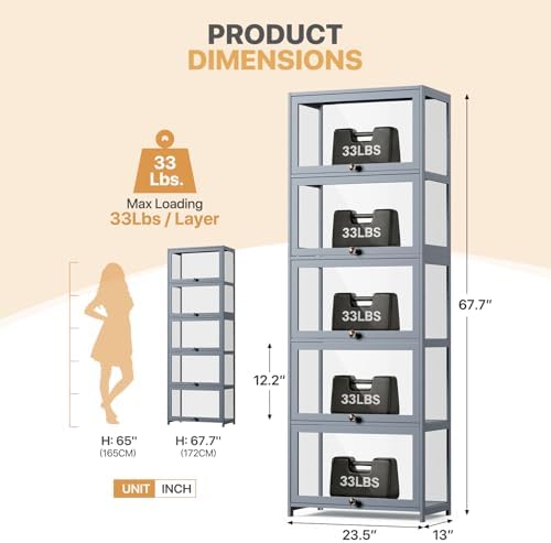 Display Cabinet, 5-Tier Displa - Collectible & Vintage Dolls For Halloween ulasan dan harga