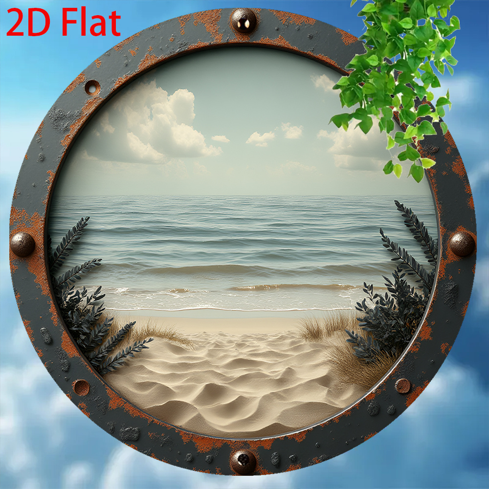 2D Flat - 1pc Vintage Round Al - Vintage Collectible Plates ulasan dan harga