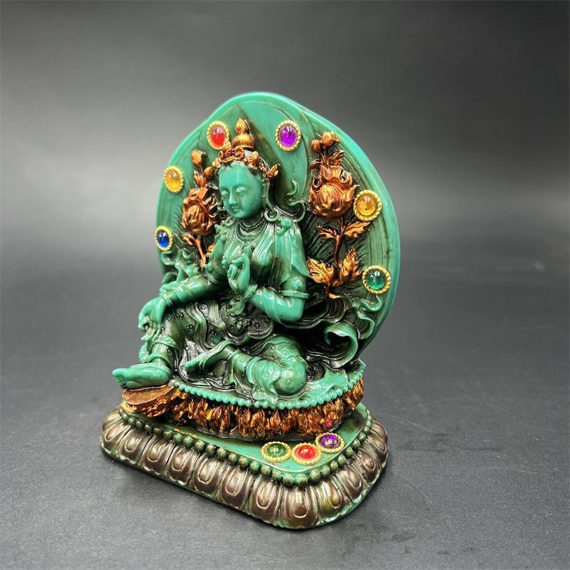 Tibetan Vintage Green Tara Sta - Vintage Collectible Ornaments ulasan dan harga