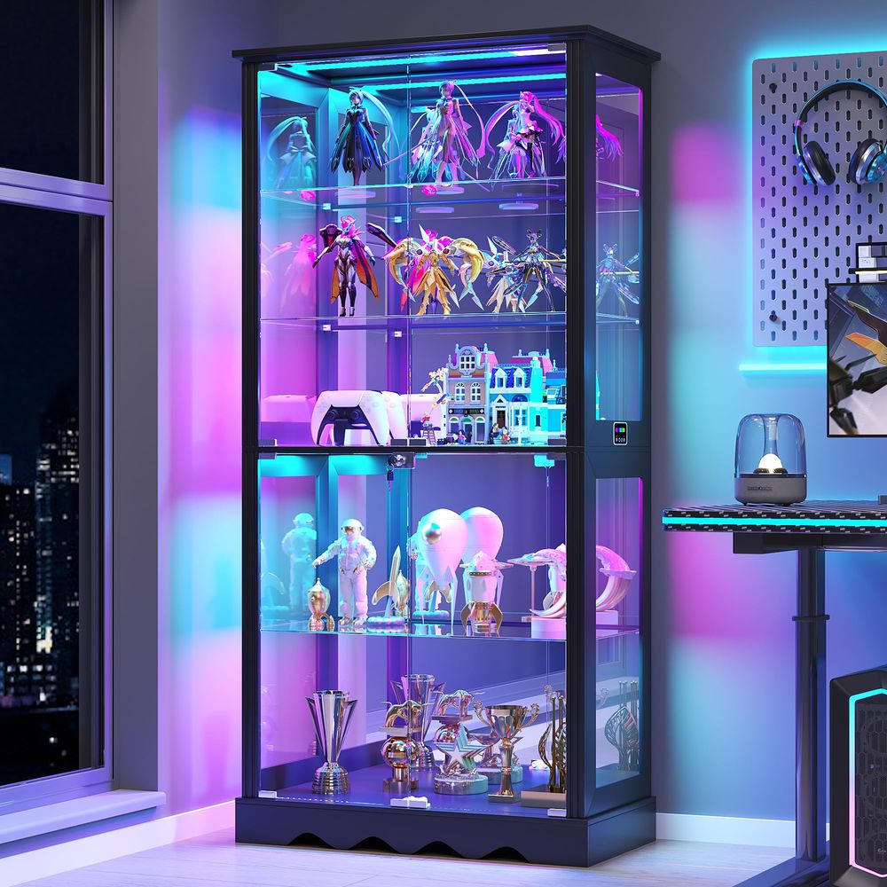 Display Cabinet with Glass Doo - Collectible & Vintage Dolls For Halloween ulasan dan harga