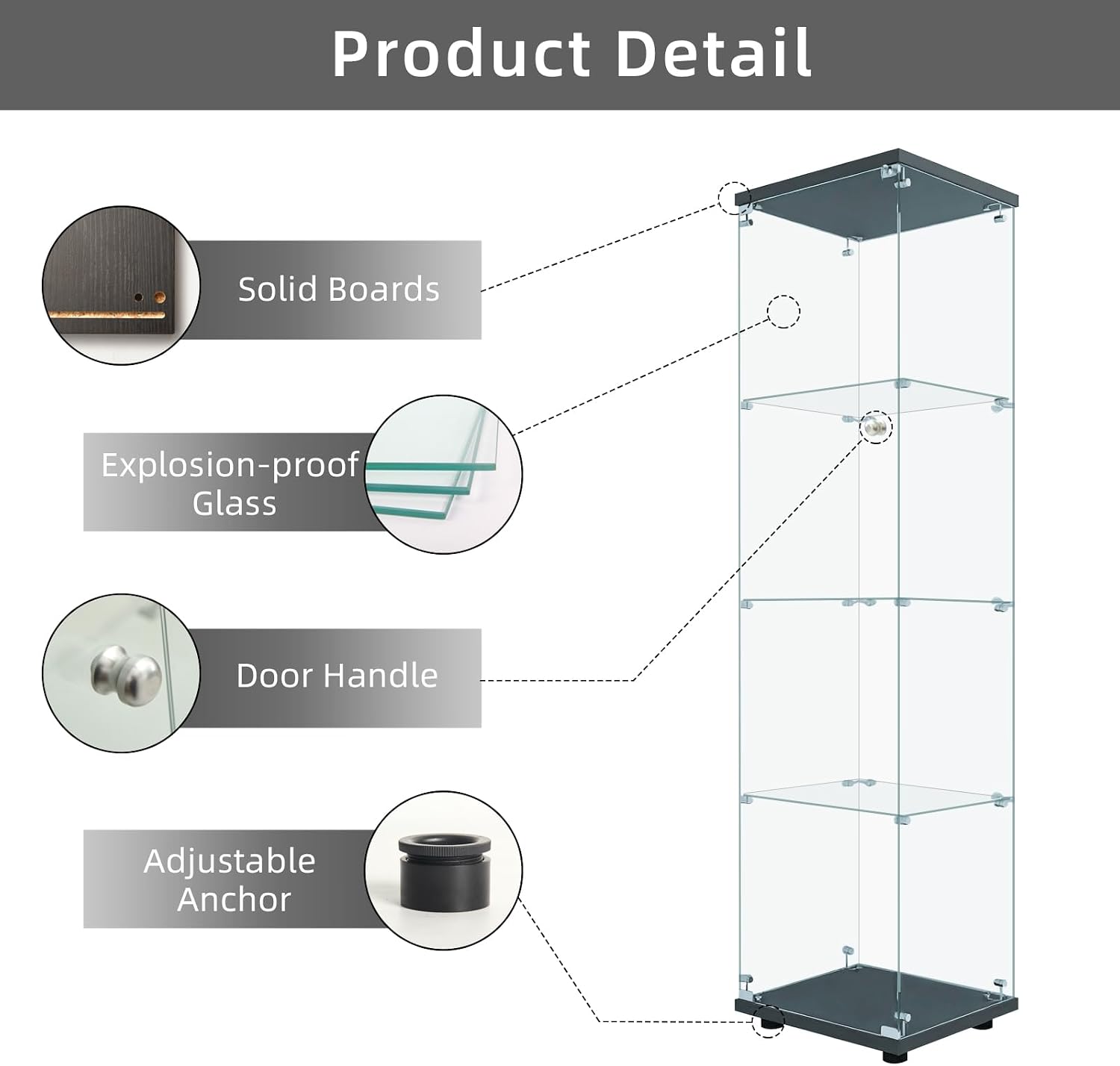 Glass Display Cabinet With Loc - Collectible & Vintage Dolls For Halloween ulasan dan harga