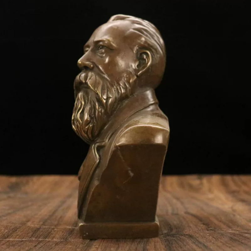 Antique Bronze a Great Man Eng - Vintage Collectible Ornaments ulasan dan harga