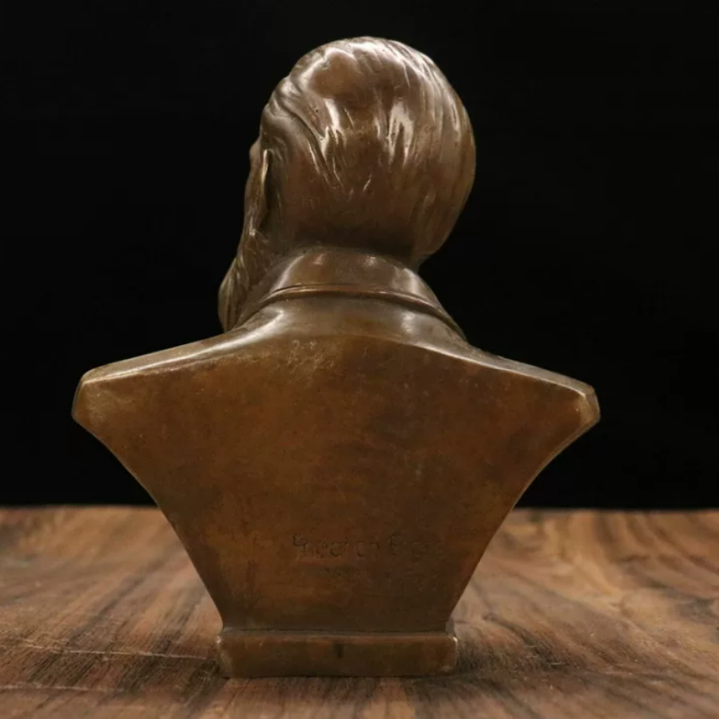 Antique Bronze a Great Man Eng - Vintage Collectible Ornaments ulasan dan harga