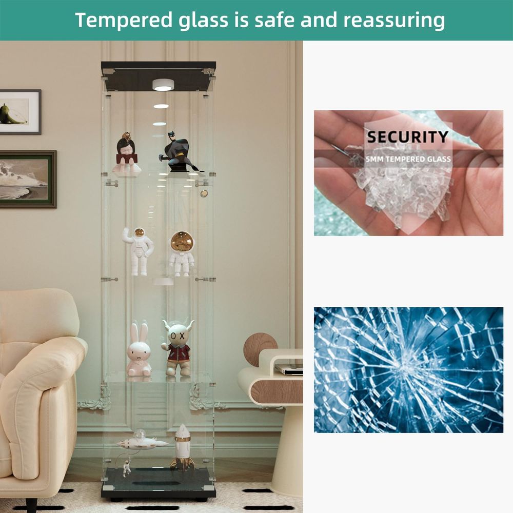 LED-Illuminated Glass Cabinet  - Collectible & Vintage Dolls For Halloween ulasan dan harga