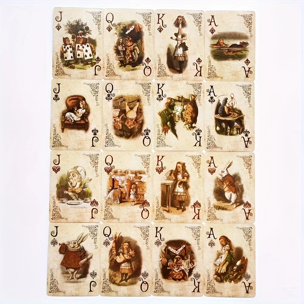 54PCS Alice Vintage Paper Poke - Vintage Collectible Playing Cards ulasan dan harga