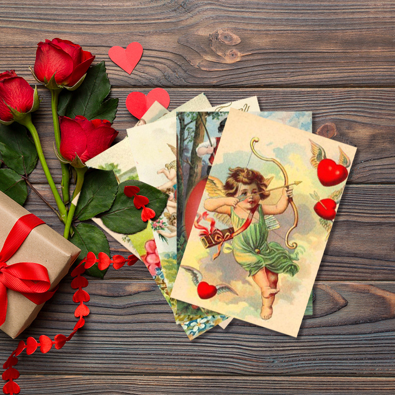 12pcs Valentine's Day Vintage  - Collectible Vintage Greeting Cards ulasan dan harga