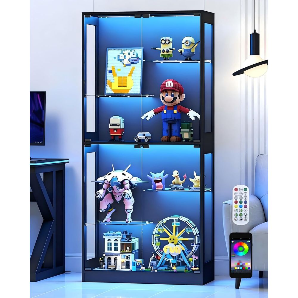 Display Cabinet with Glass Doo - Collectible & Vintage Dolls For Halloween ulasan dan harga