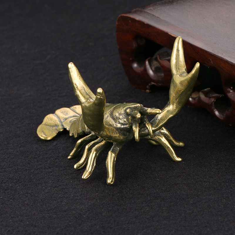 【F】Solid Brass Crayfish Orname - Vintage Collectible Ornaments ulasan dan harga