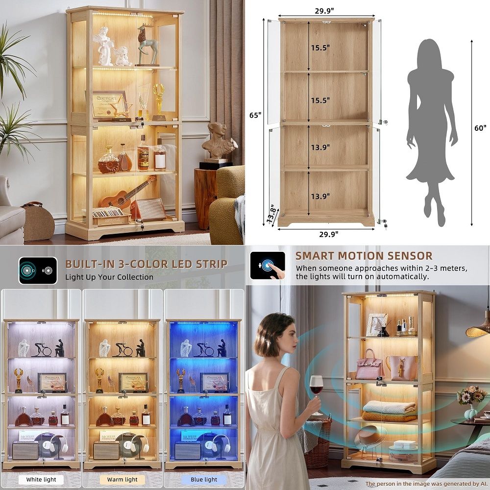 Farmhouse Glass Display Cabine - Collectible & Vintage Dolls For Halloween ulasan dan harga