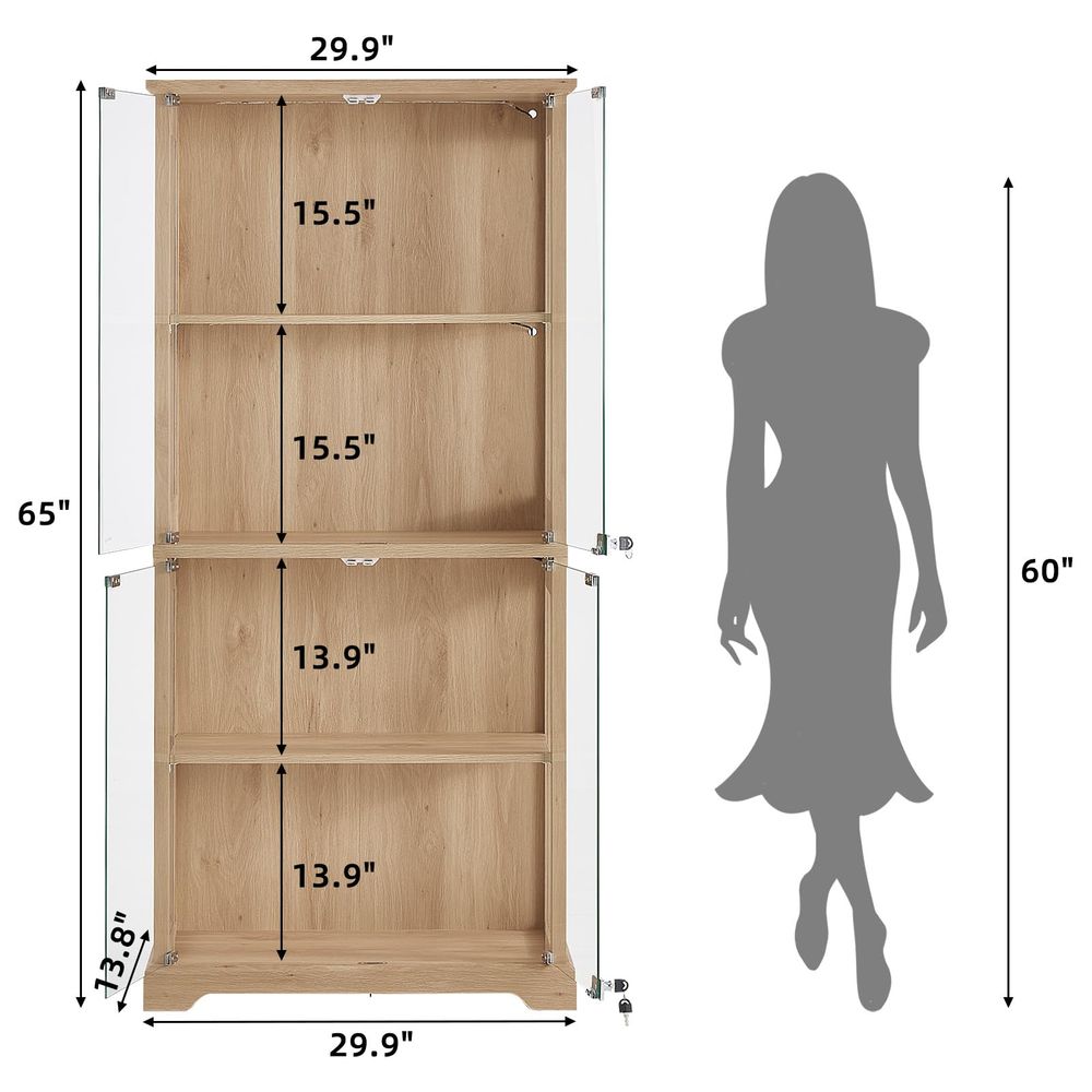 Farmhouse Glass Display Cabine - Collectible & Vintage Dolls For Halloween ulasan dan harga